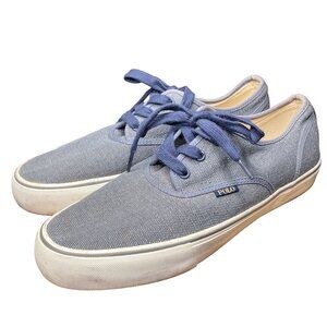 Polo Ralph Lauren Men's 11.5 D Morray Vintage Burlap Blue Lace Up Sneakers Shoes